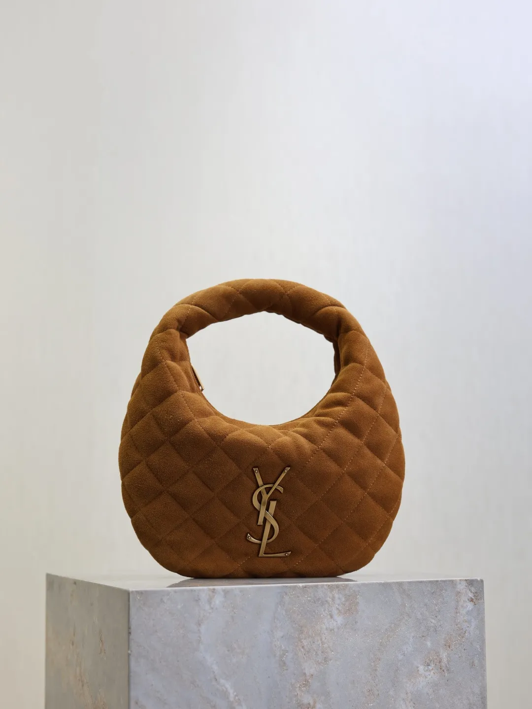 Alternative view of YSL Icarino In Quilted Suede 851689