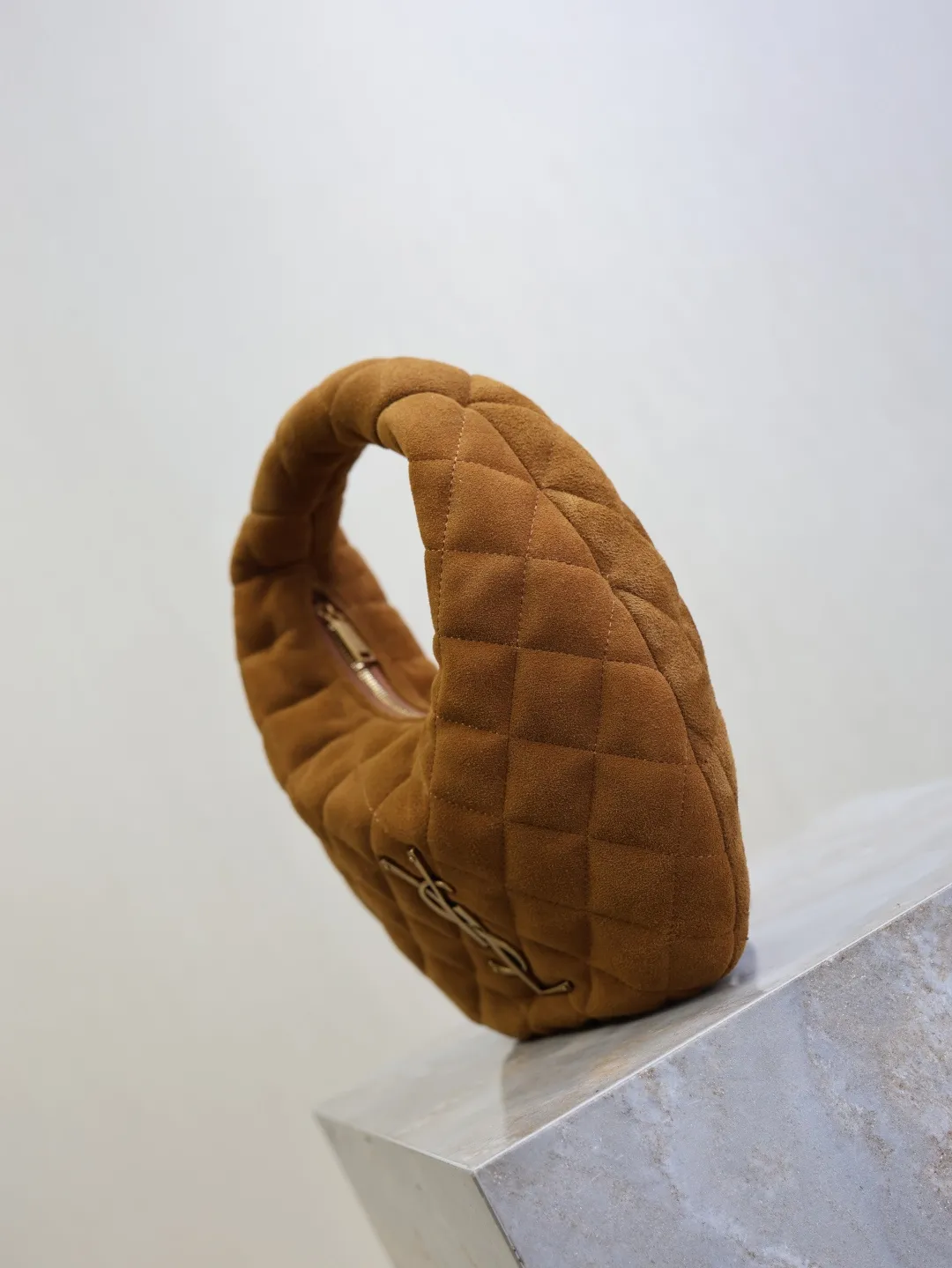 YSL Icarino In Quilted Suede 851689 - Image 5