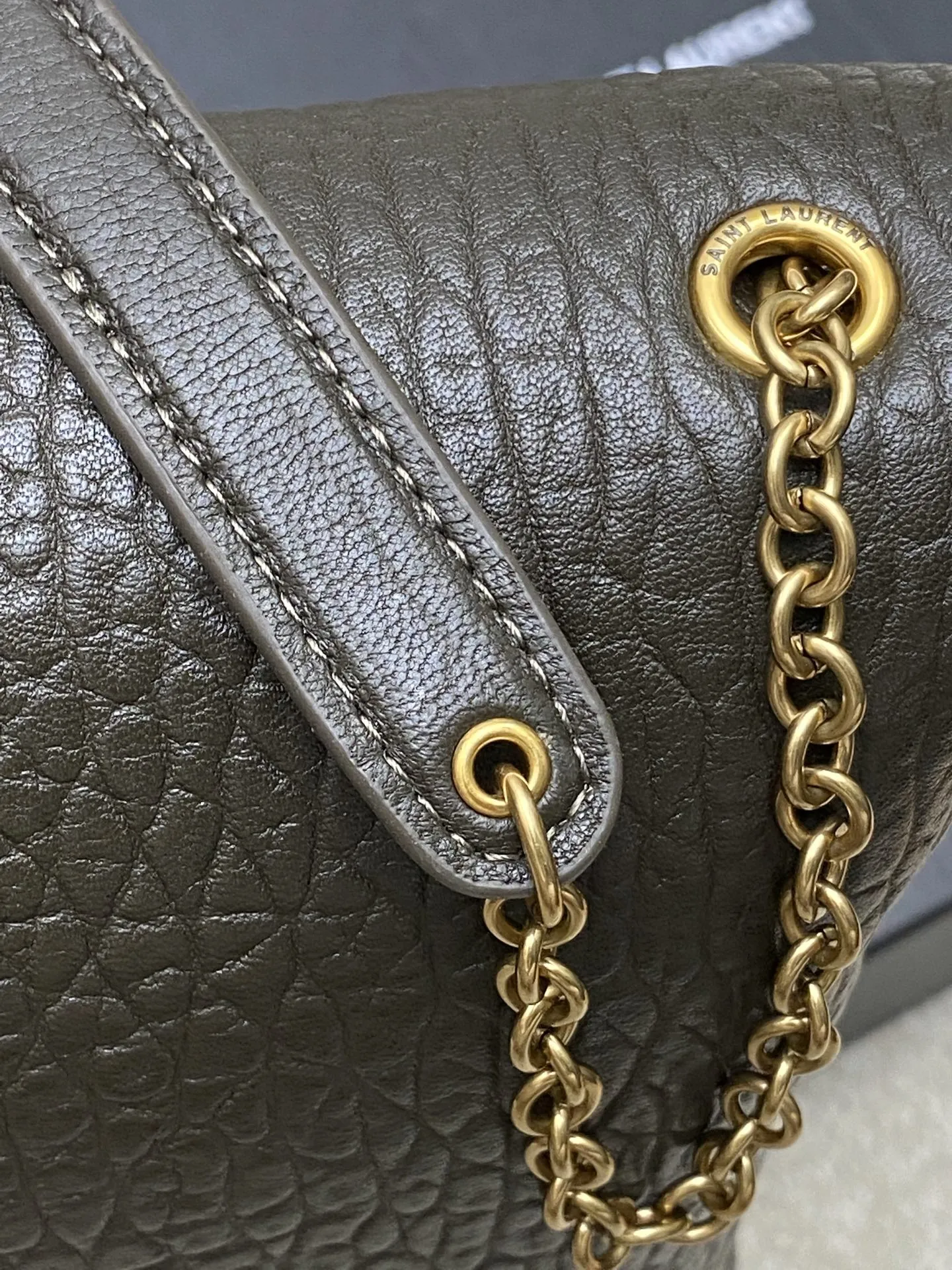 YSL Cassandre XXL Envelope Pouch On Chain In Lambskin 841702 - Image 7