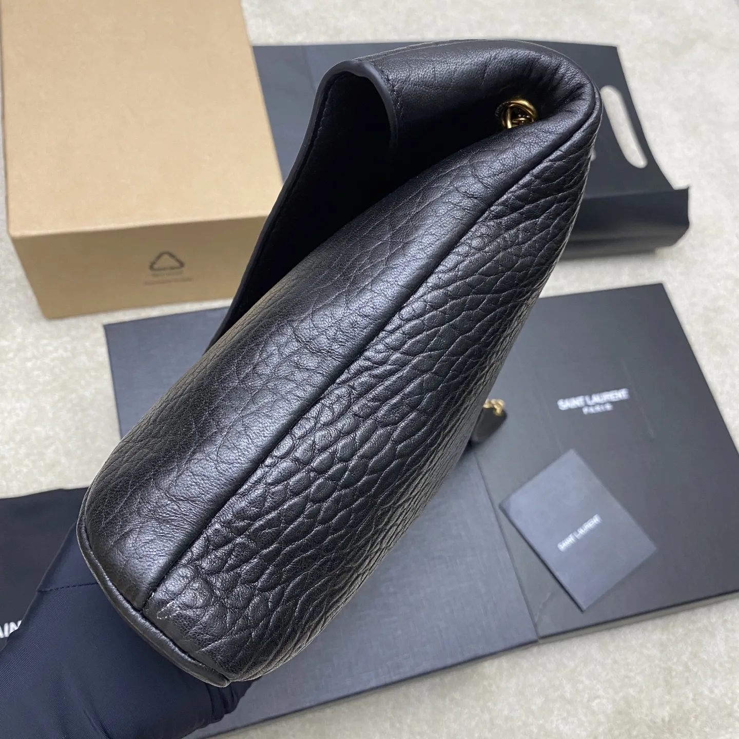 YSL Cassandre XXL Envelope Pouch On Chain In Lambskin 841702 - 图片 4