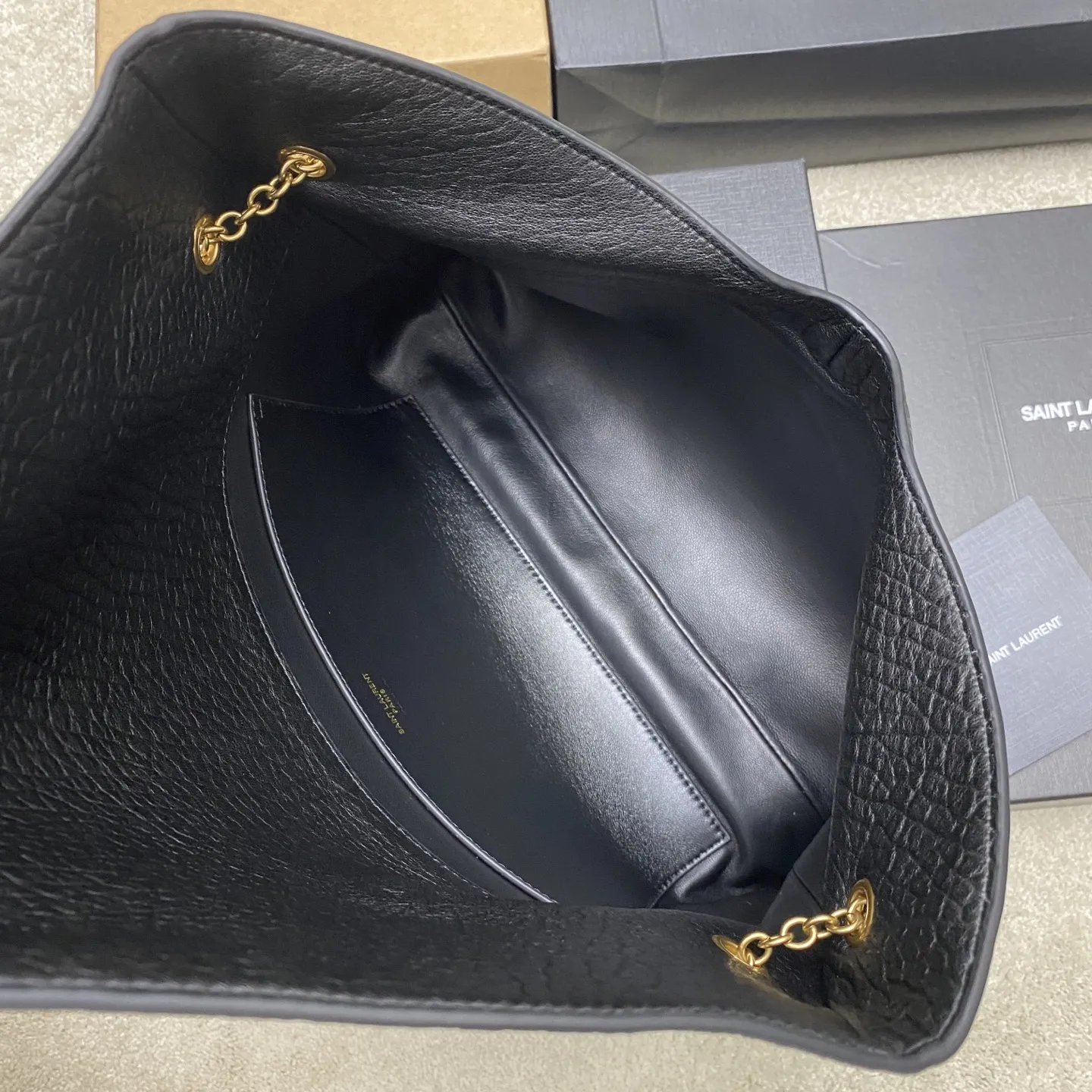 YSL Cassandre XXL Envelope Pouch On Chain In Lambskin 841702 - 图片 9