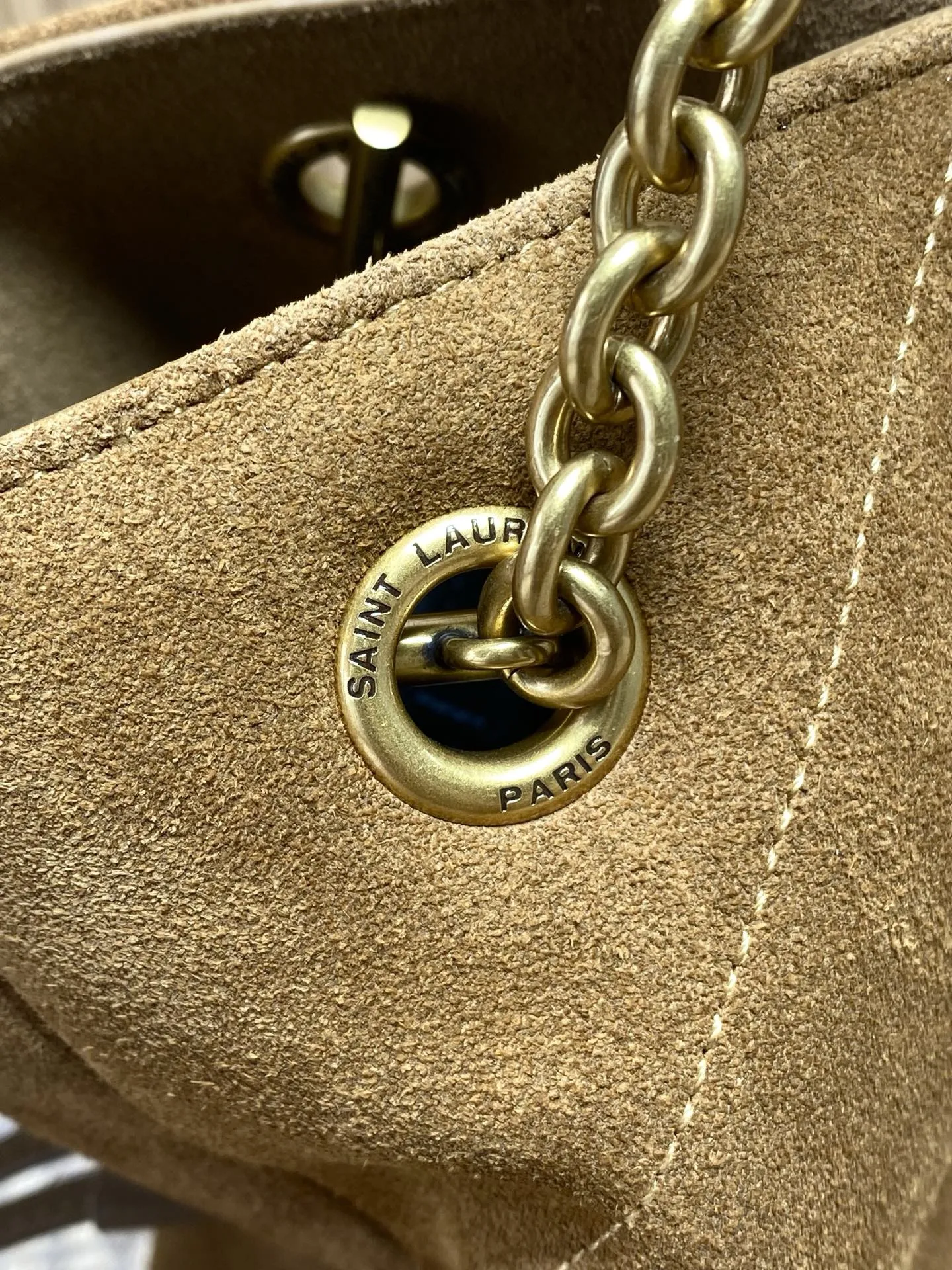 YSL Mdeium Jamie Shopping In Suede 809824 - Image 5