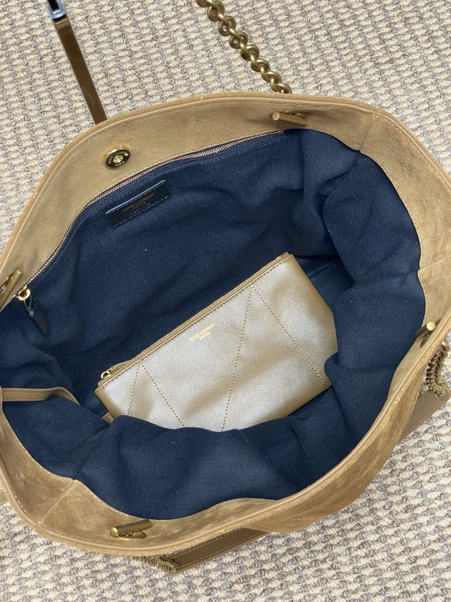 YSL Mdeium Jamie Shopping In Suede 809824 - Image 10