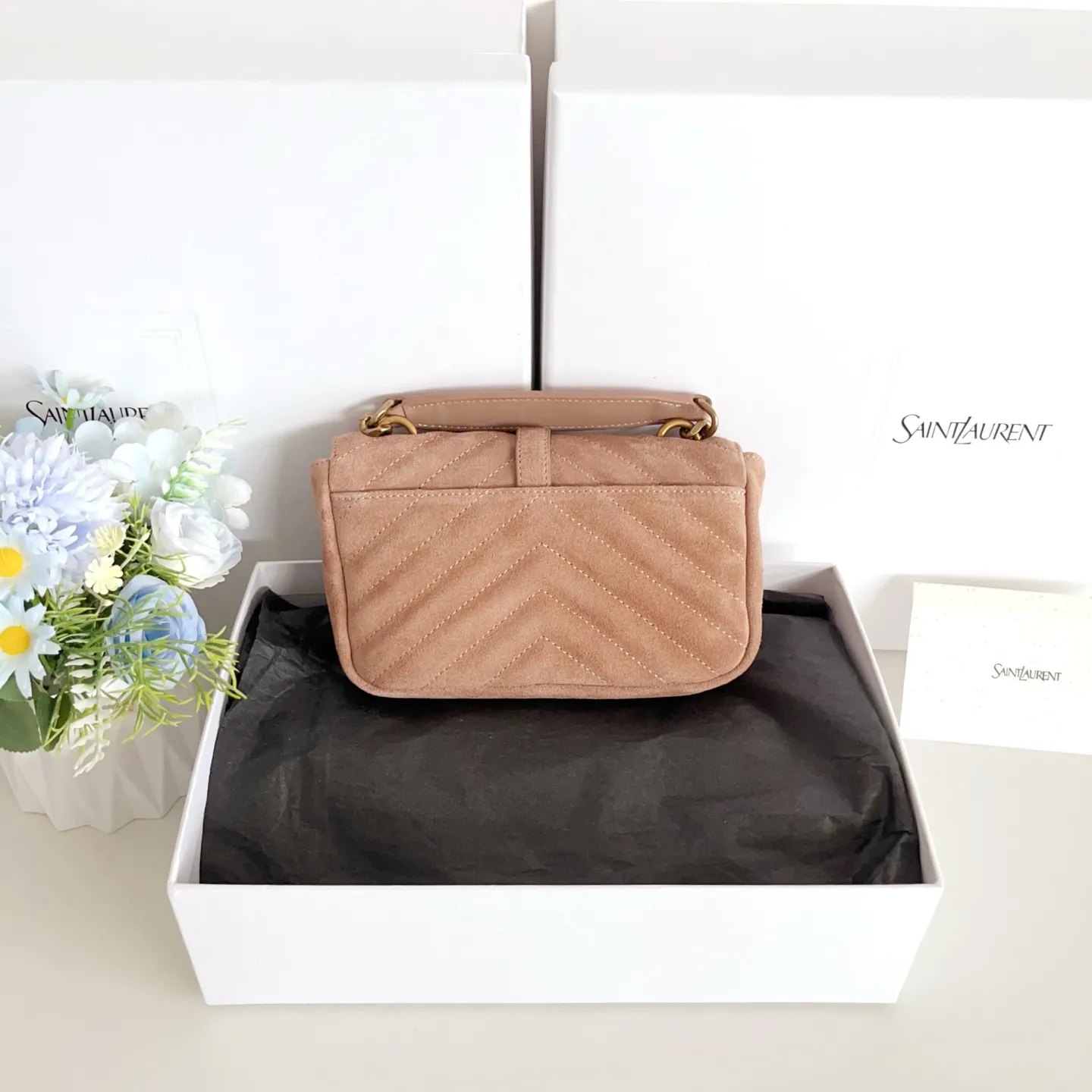 YSL college mini suede cross-body bag 779430 - Image 3