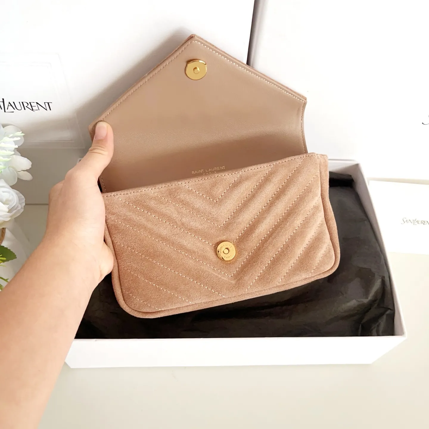 YSL college mini suede cross-body bag 779430 - Image 8