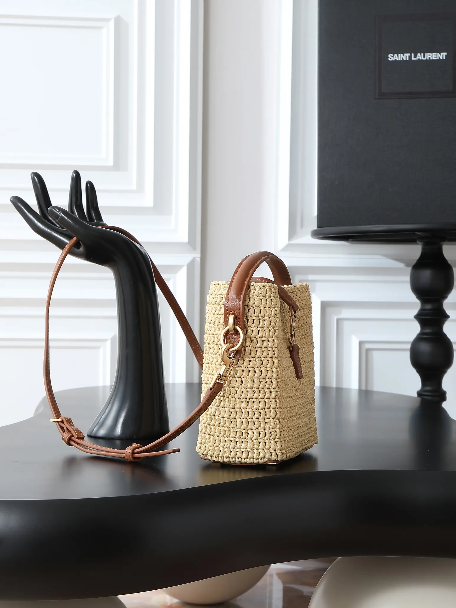 YSL LE 37 mini in raffia 765870 - 图片 4