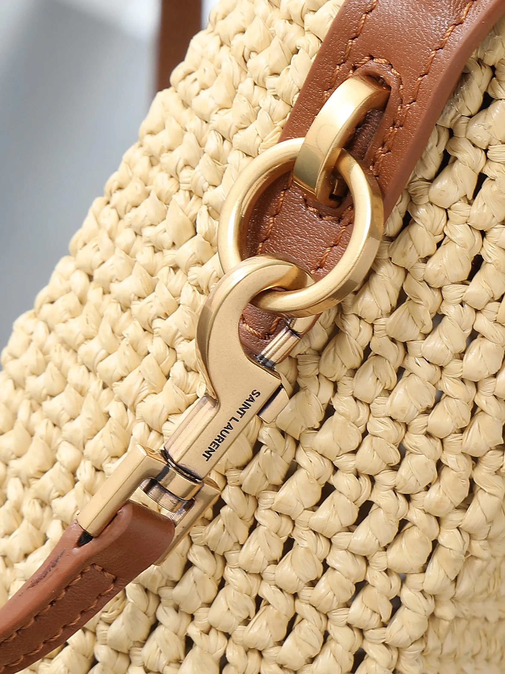 YSL LE 37 mini in raffia 765870 - 图片 5
