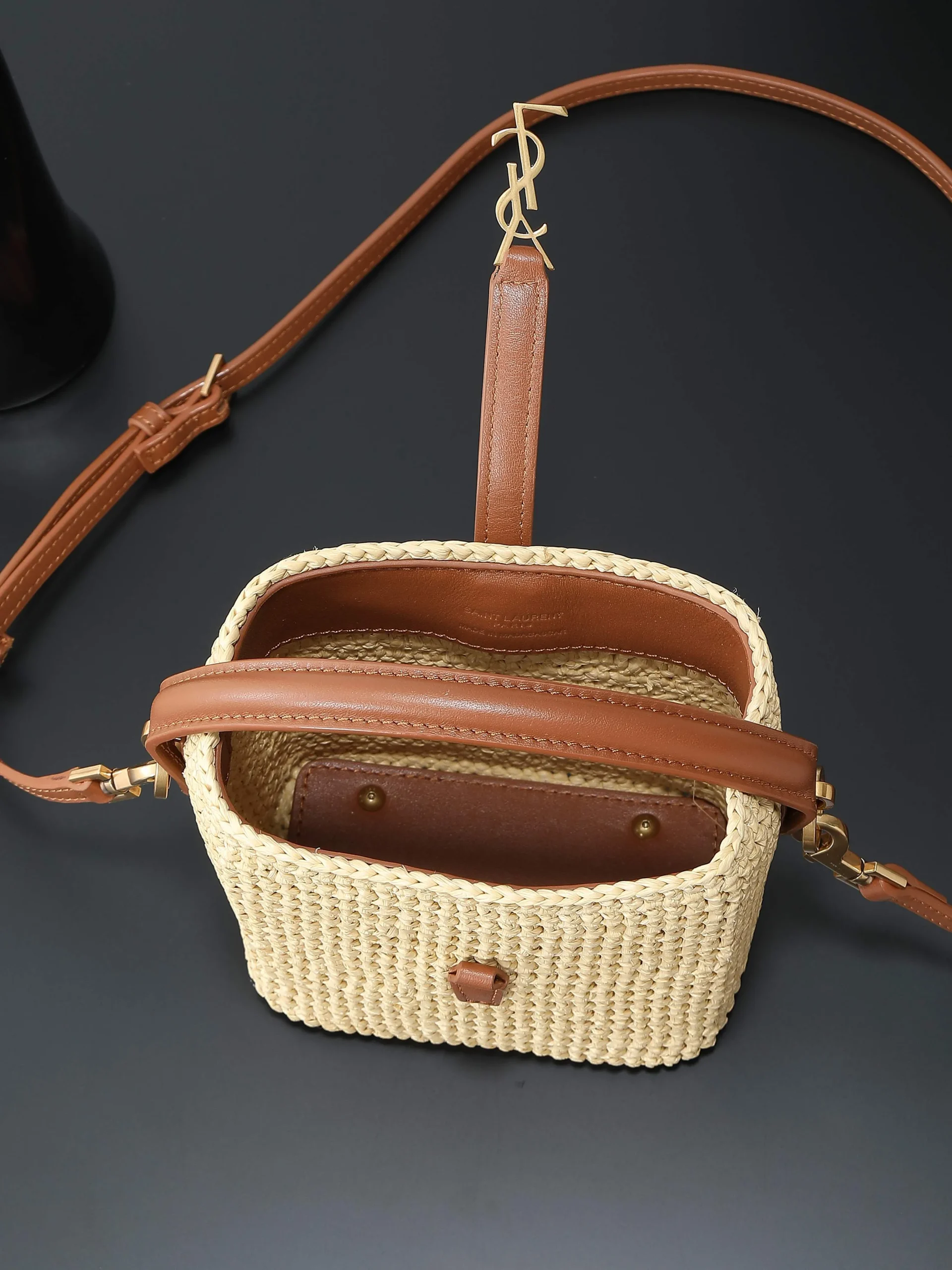 YSL LE 37 mini in raffia 765870 - 图片 12