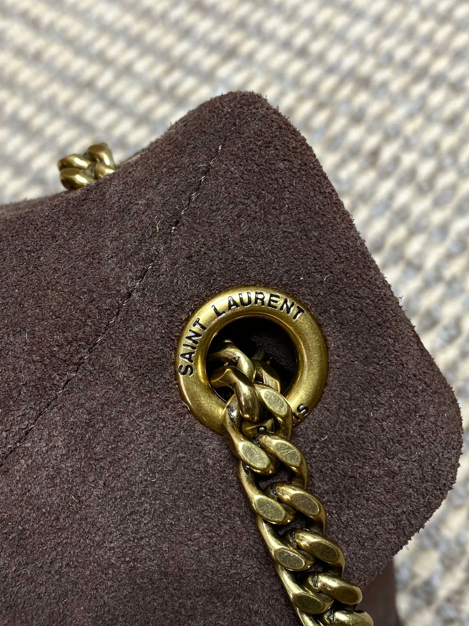 YSL PUFFER MEDIUM in suede 577475 - Image 7