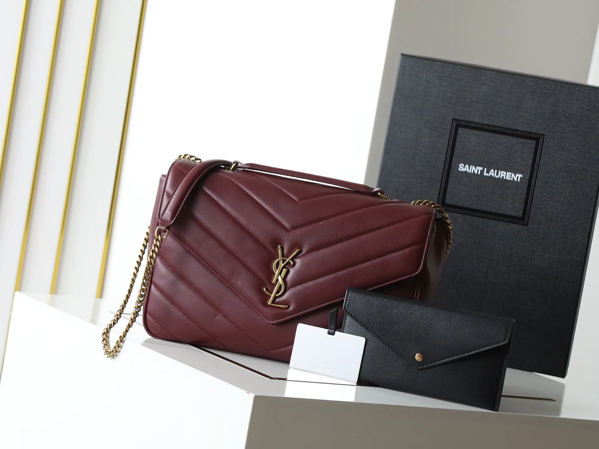 Alternative view of YSL LOULOU large in MATELASSé lambskin 803541
