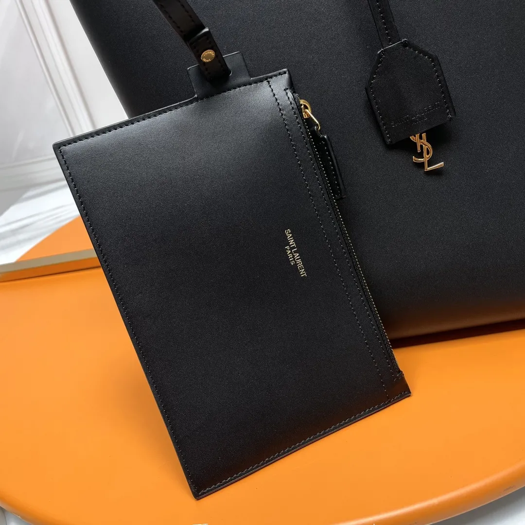 YSL Shopping Saint Laurent in leather 600281CSV0J1000 - Image 8