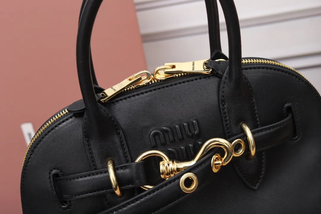 Miu Miu Aventure Small Nappa Leather Top-Handle Bag 5BB169 - Image 7