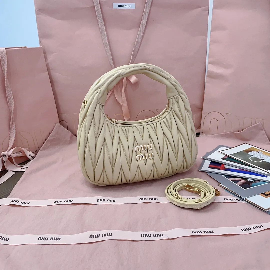 Alternative view of MiuMiu Wander matelass?? nappa leather hobo bag 5BC125