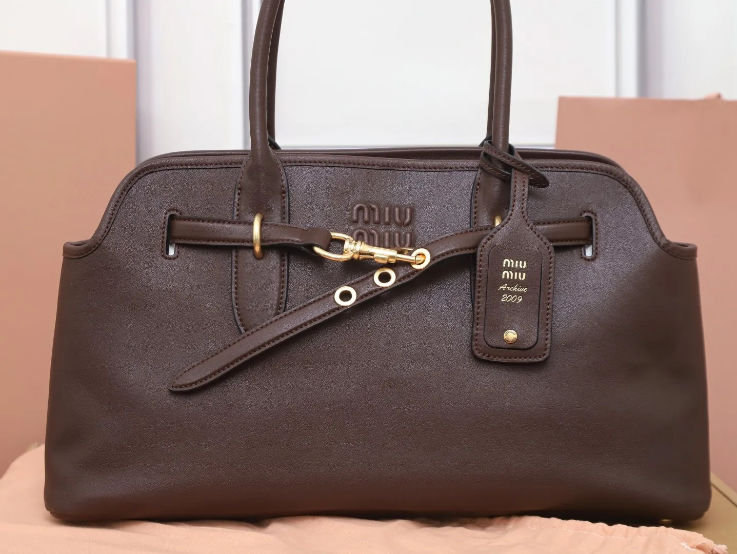 MiuMiu Aventure nappa leather bag 5BG310 - 图片 7