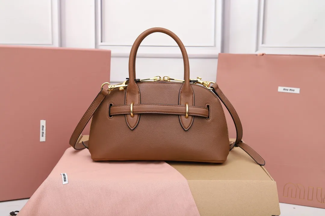 MiuMiu Aventure nappa leather top-handle bag 5BB169 - 图片 5