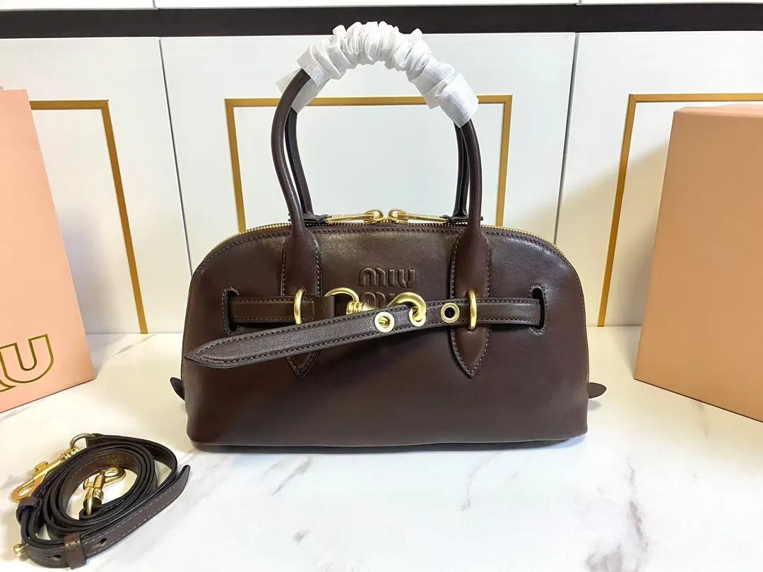 Alternative view of MiuMiu Aventure nappa leather top-handle bag 5BB168