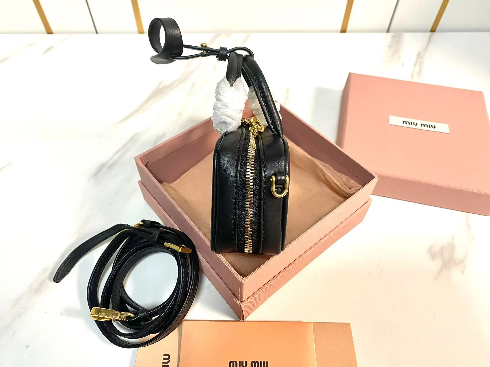 MiuMiu Beau leather micro-bag 5NR036 - Image 6
