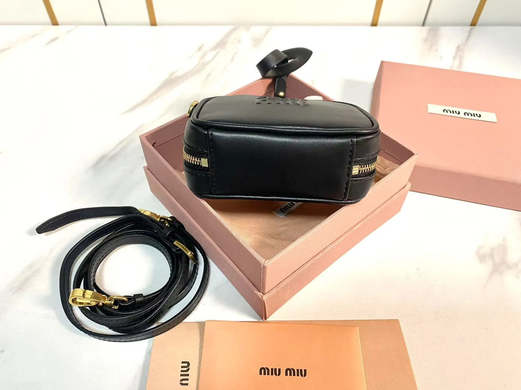 MiuMiu Beau leather micro-bag 5NR036 - Image 7