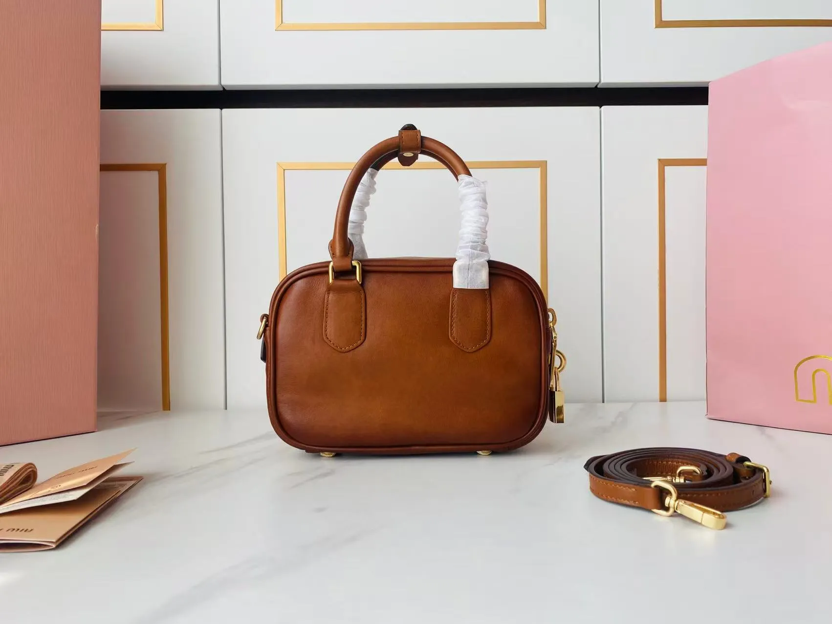 MiuMiu Arcadie leather bag 5BB123 - 图片 3