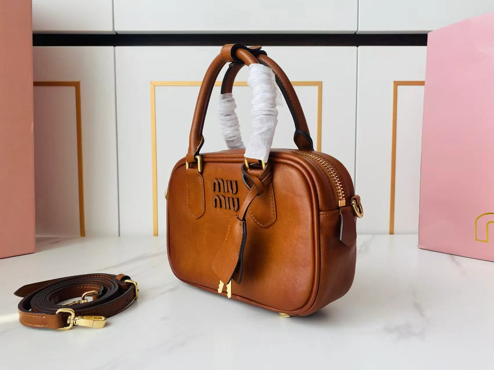 MiuMiu Arcadie leather bag 5BB123 - 图片 5