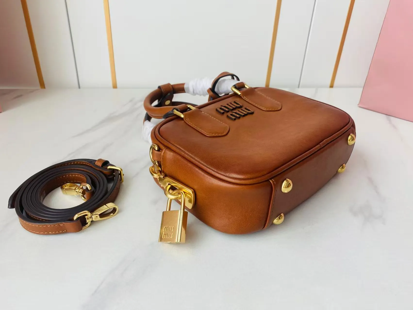 MiuMiu Arcadie leather bag 5BB123 - 图片 6