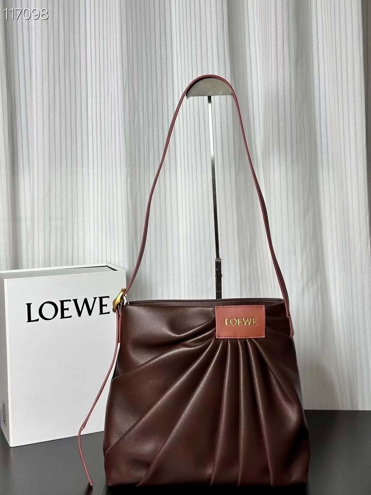 Alternative view of Loewe Draped Tote?In Mellow Nappa Lambskin ADHBDPTX01