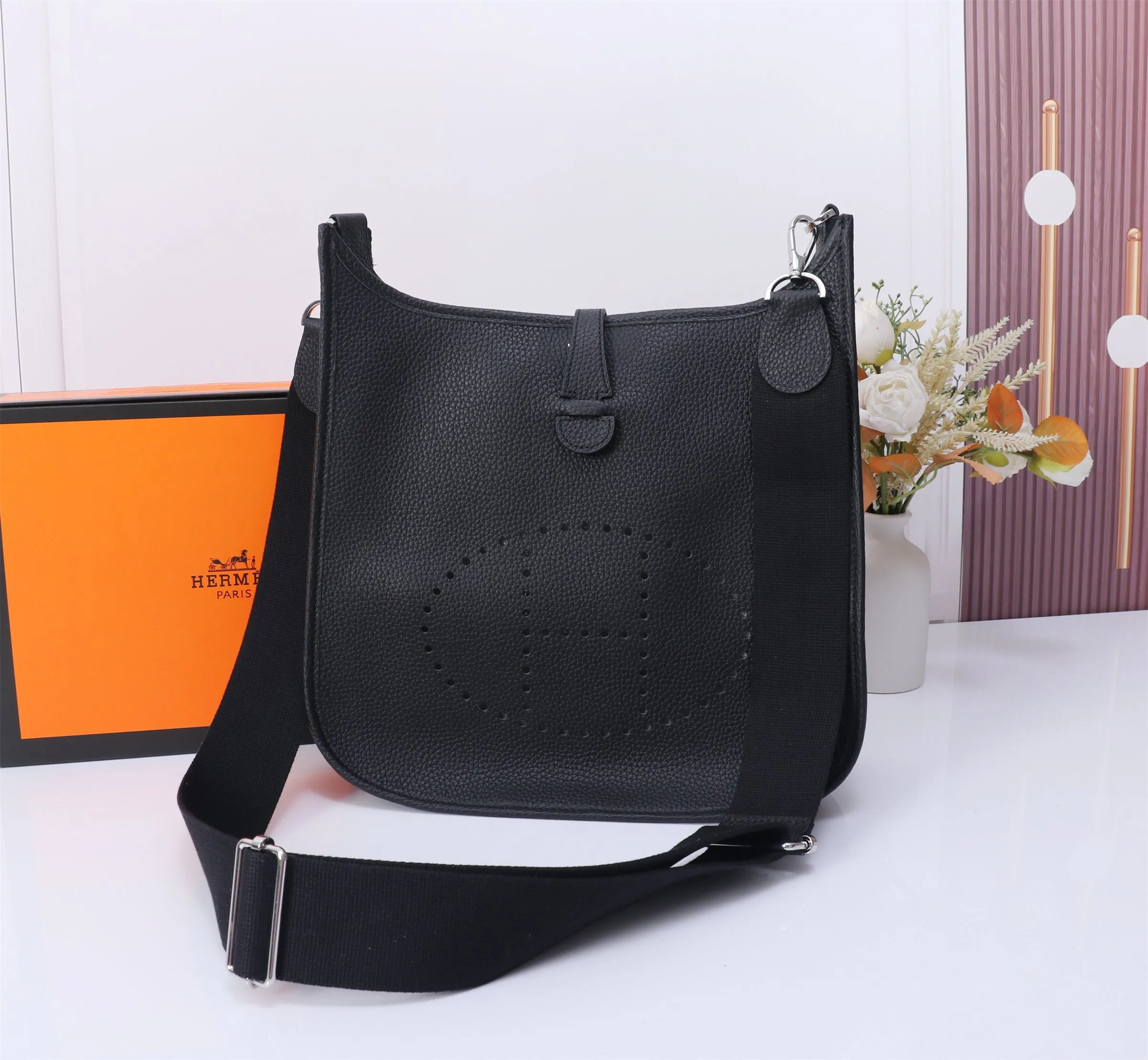 Herm??s Evelyne Sellier TPM Black Epsom Palladium Hardware - 图片 2