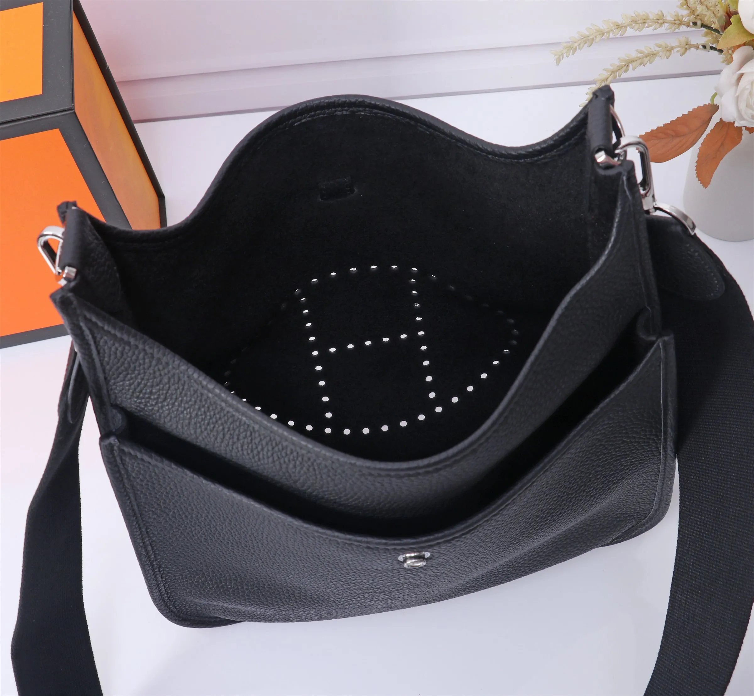 Herm??s Evelyne Sellier TPM Black Epsom Palladium Hardware - 图片 10