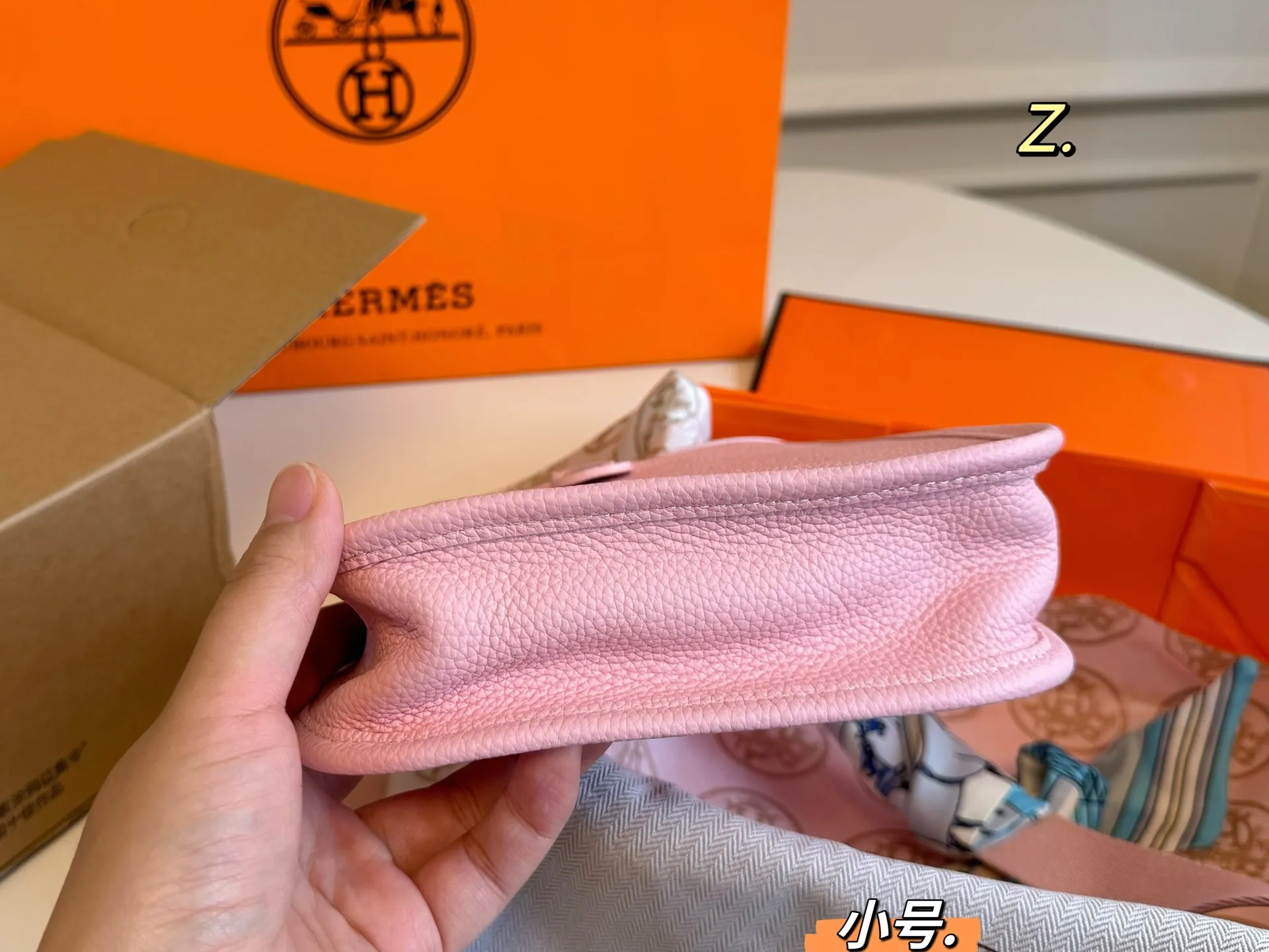 Herm??s Evelyne TPM Mauve Sylvestre Clemence Palladium Hardware - 图片 6