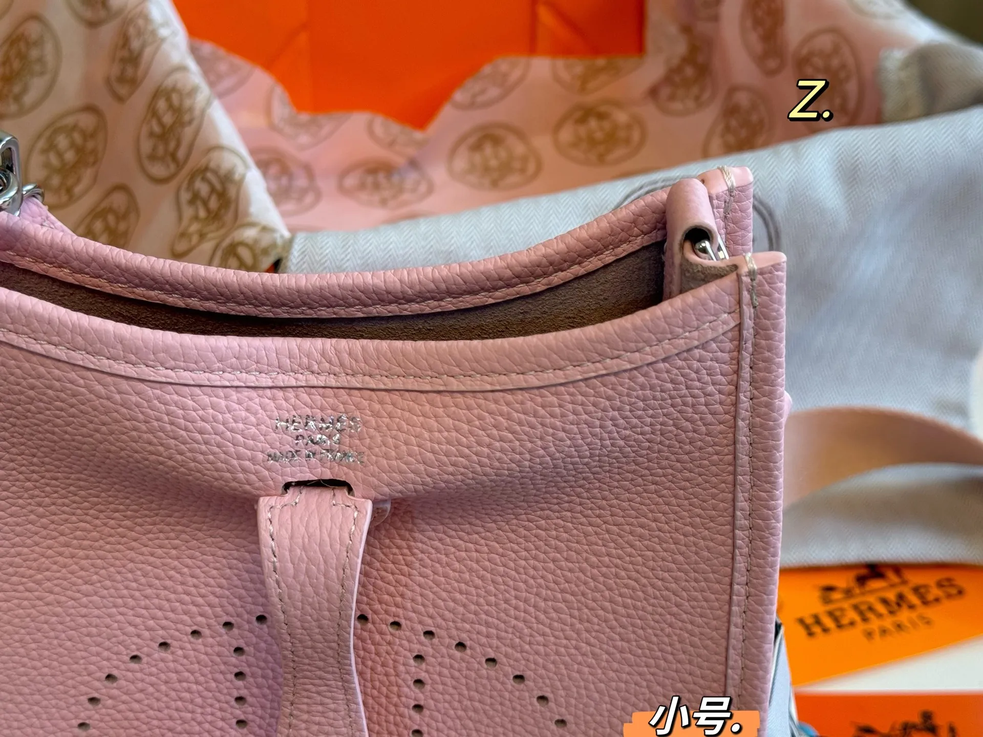 Herm??s Evelyne TPM Mauve Sylvestre Clemence Palladium Hardware - 图片 9