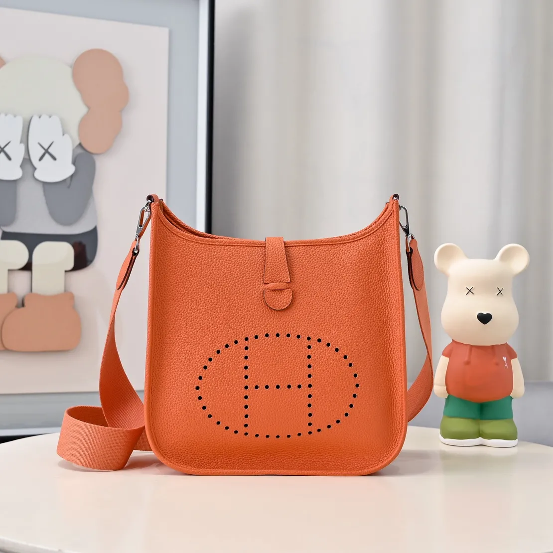 Herm??s Evelyne TPM Orange Minium Clemence Gold Hardware - 图片 2