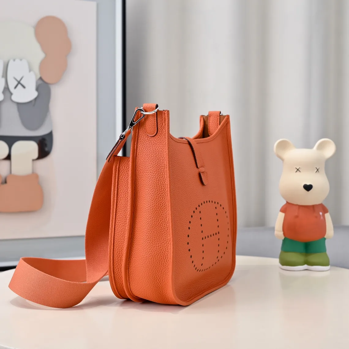 Herm??s Evelyne TPM Orange Minium Clemence Gold Hardware - 图片 3