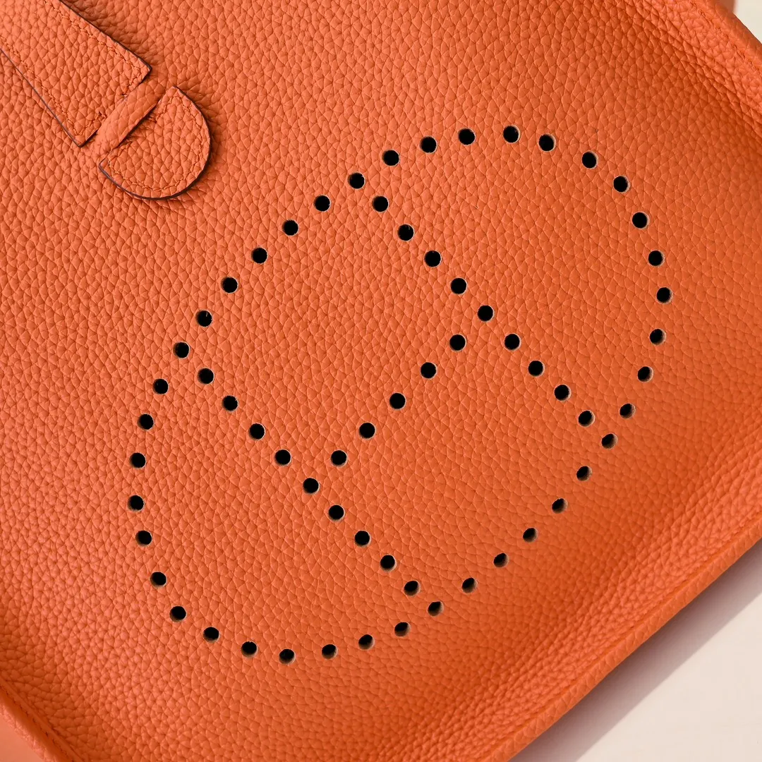 Herm??s Evelyne TPM Orange Minium Clemence Gold Hardware - 图片 7