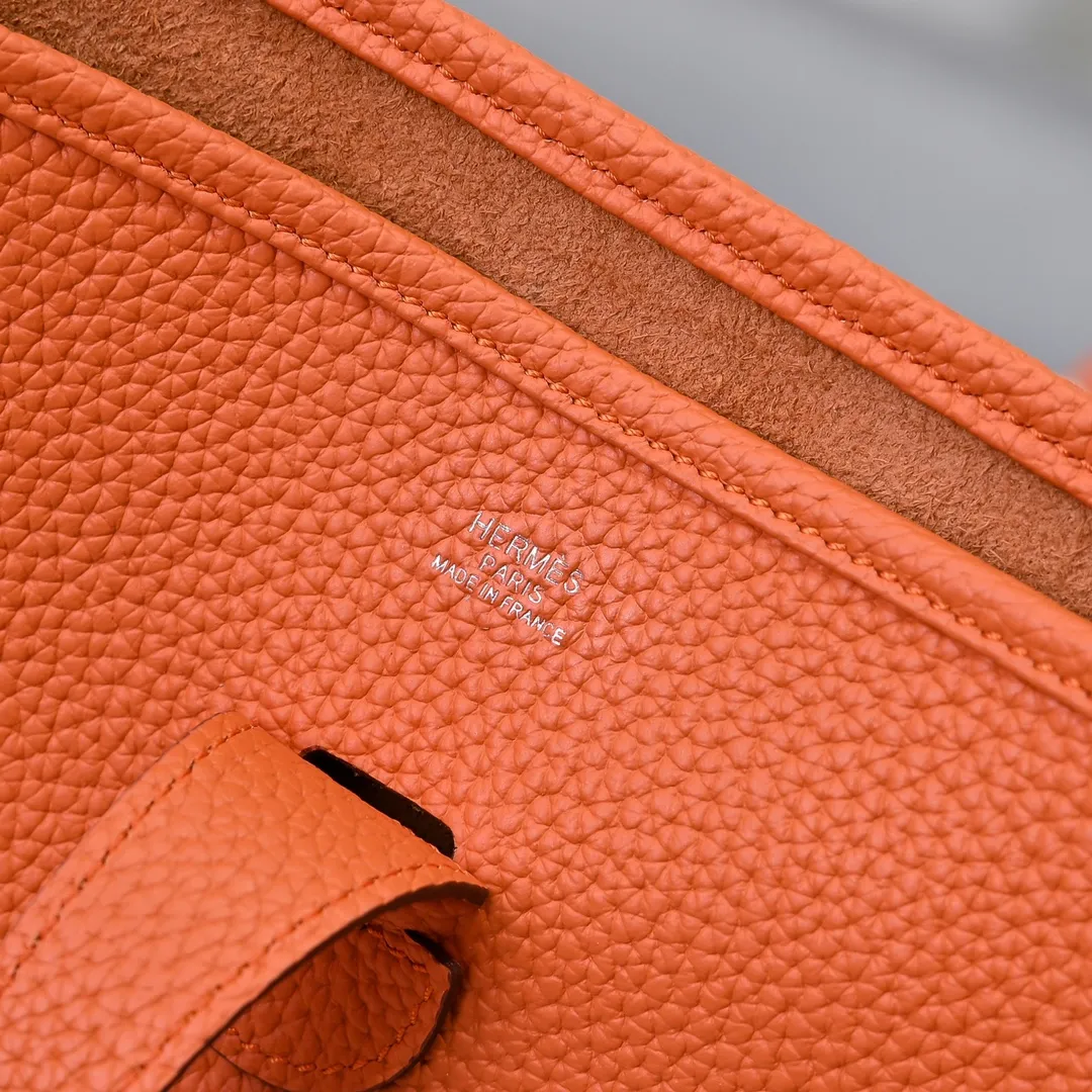 Herm??s Evelyne TPM Orange Minium Clemence Gold Hardware - 图片 9