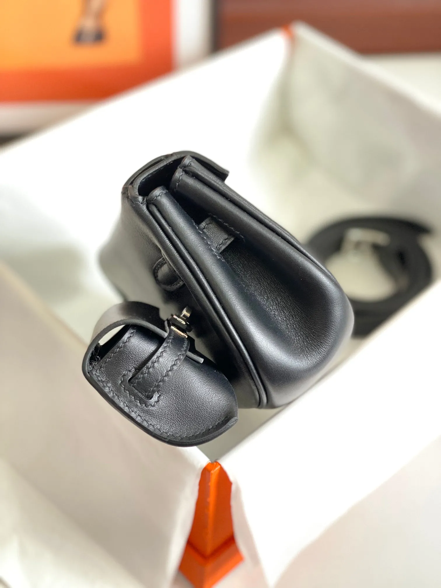 Herm??s Kelly Moove Black Swift Palladium Hardware - 图片 4
