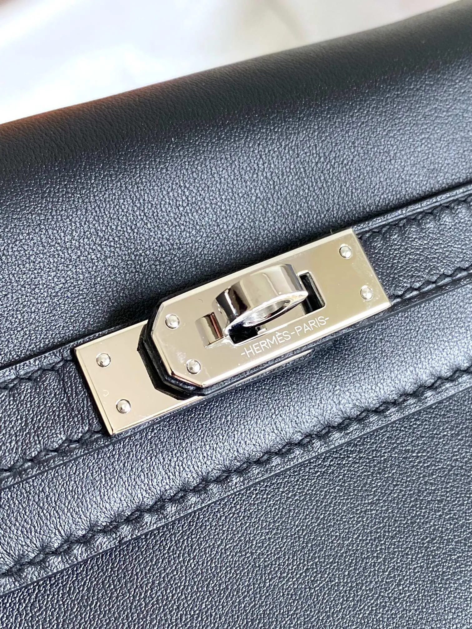 Herm??s Kelly Moove Black Swift Palladium Hardware - 图片 5