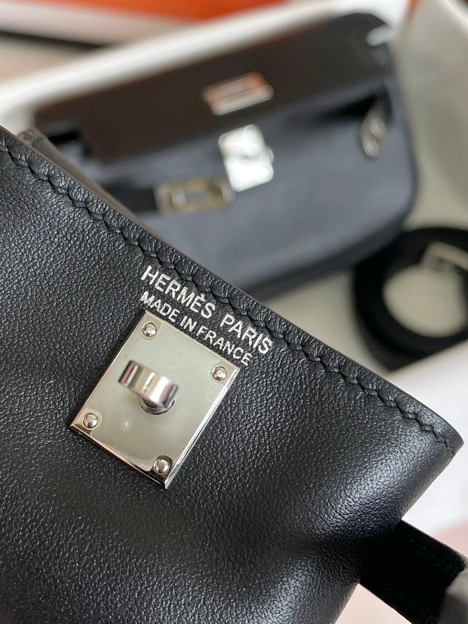 Herm??s Kelly Moove Black Swift Palladium Hardware - 图片 8