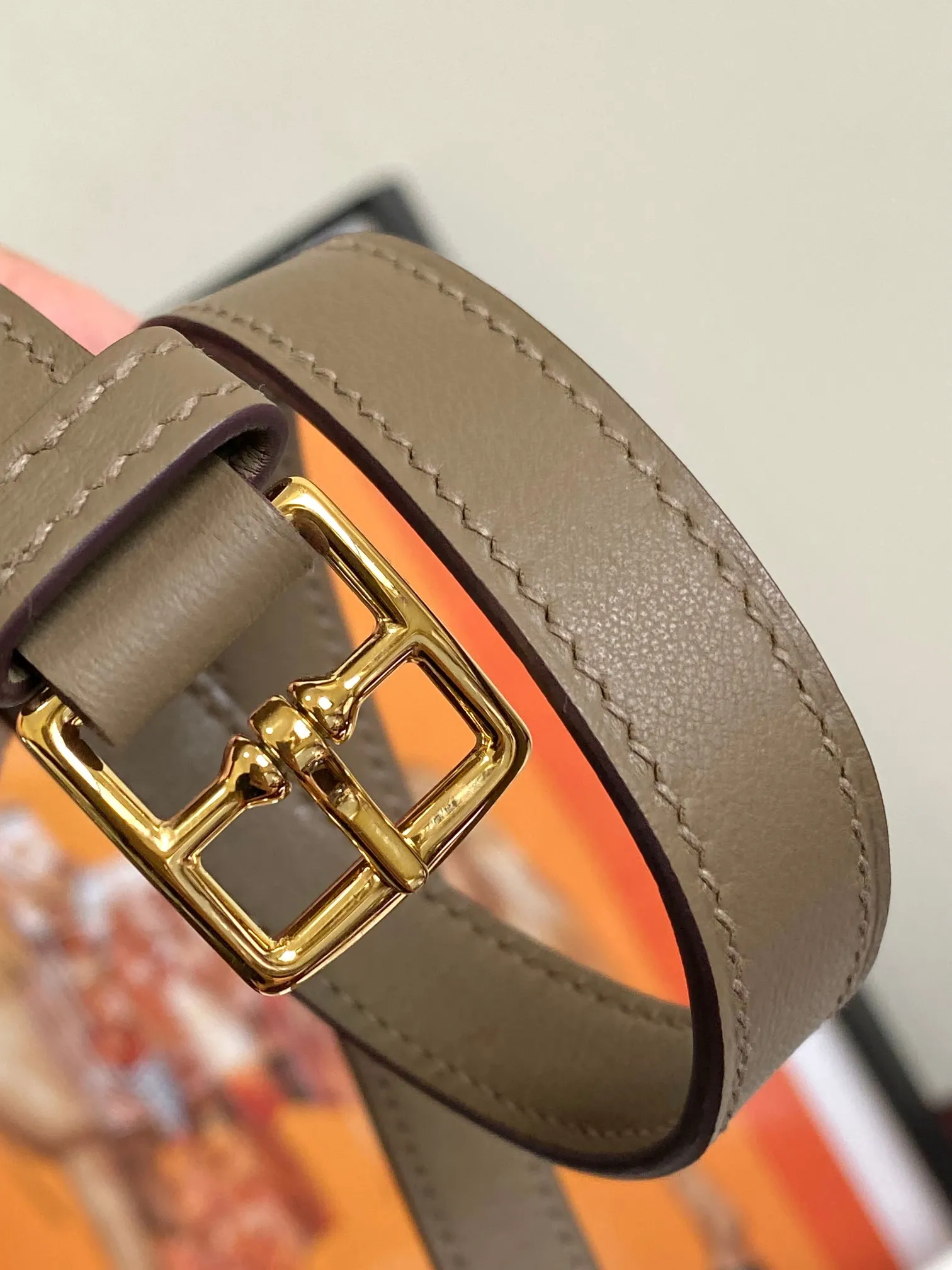 Herm??s Kelly Moove Etoupe Swift Gold Hardware - 图片 7