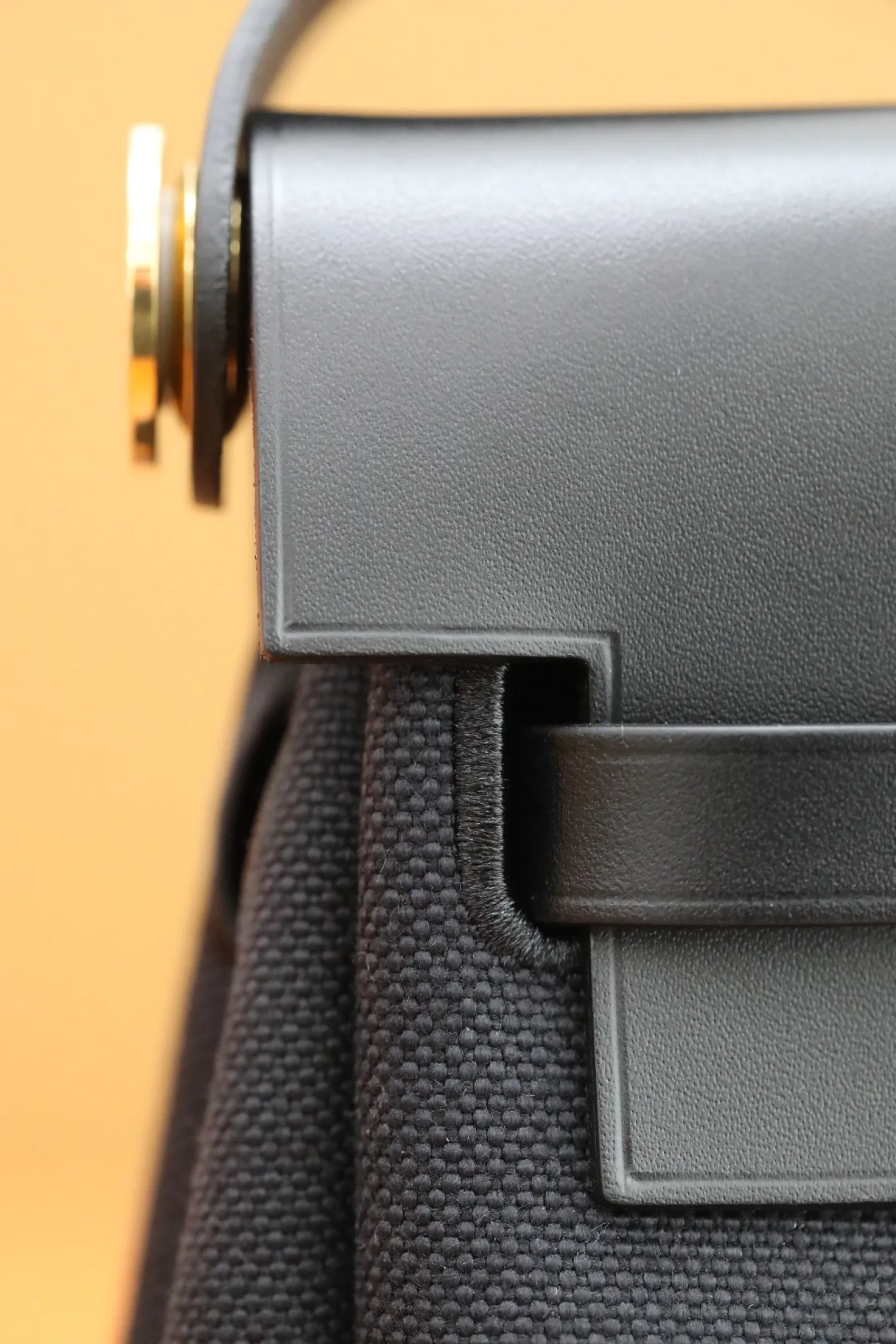 Herm??s Herbag Zip 20 Mini Black Toile Militaire Canvas and Black Vache Hunter Gold Hardware - 图片 6