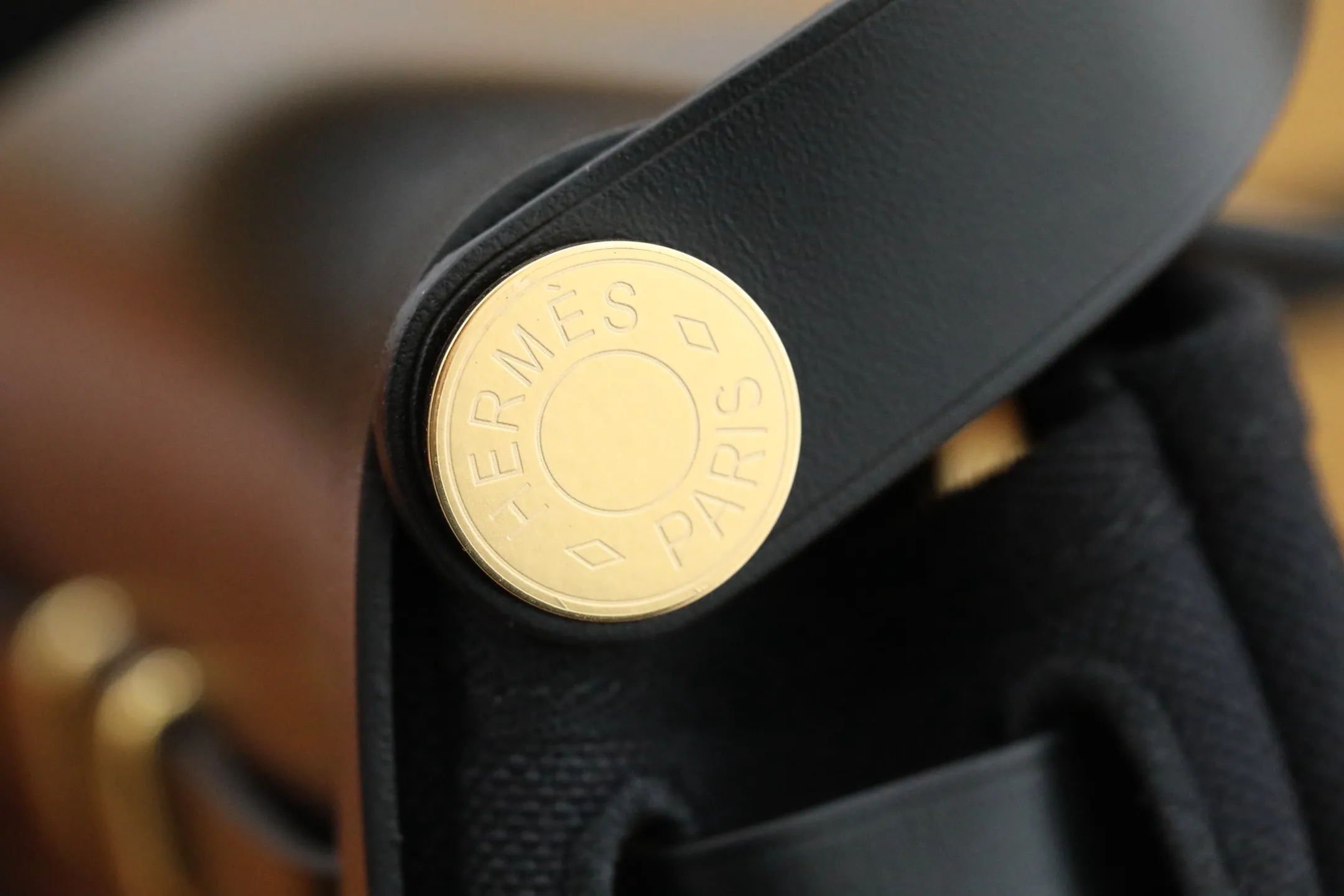 Herm??s Herbag Zip 20 Mini Black Toile Militaire Canvas and Black Vache Hunter Gold Hardware - 图片 8