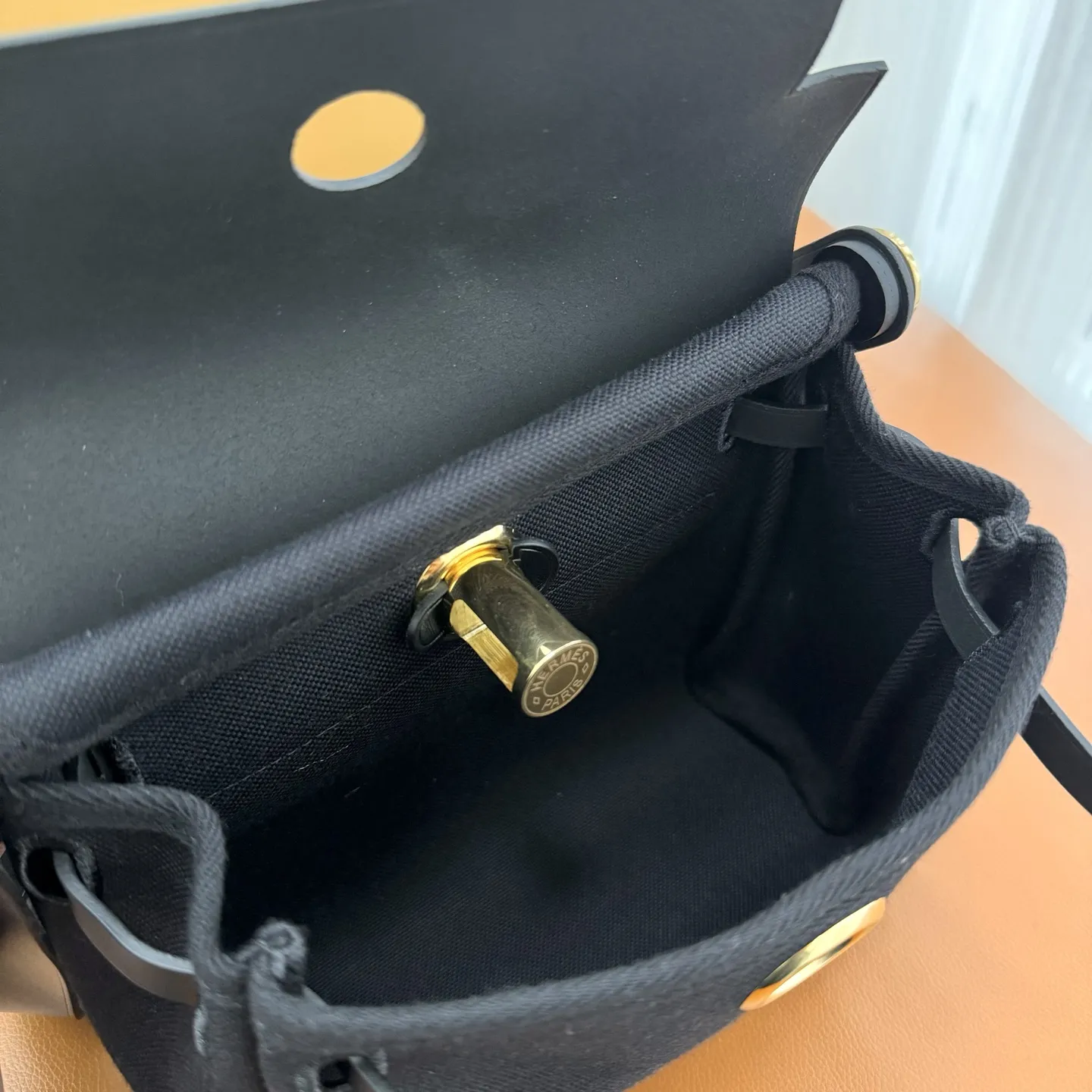 Herm??s Herbag Zip 20 Mini Black Toile Militaire Canvas and Black Vache Hunter Gold Hardware - 图片 10