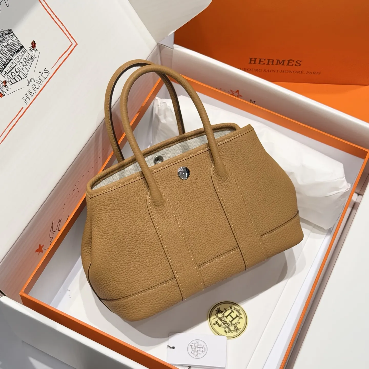 Alternative view of Hermes Garden Party 23 Mini Bag Negonda Calfskin Silver H086422CK37