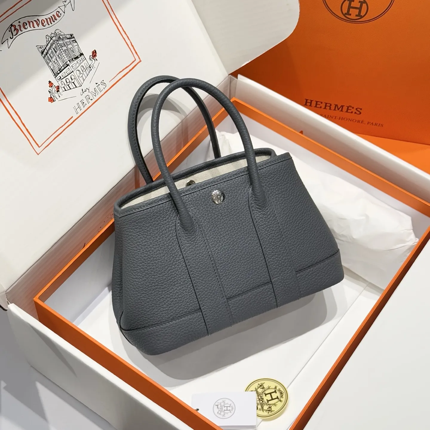 Alternative view of Hermes Garden Party 23 Mini Bag Negonda Calfskin Silver H086422CK85