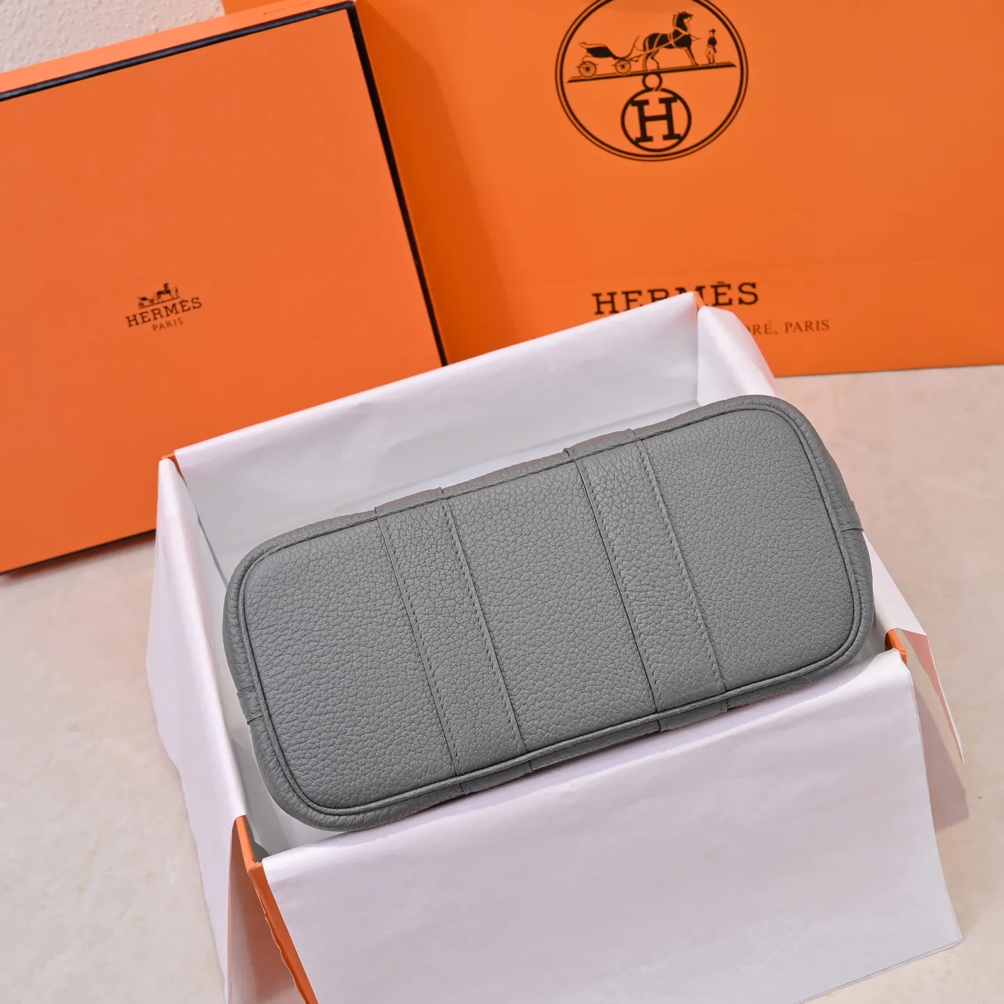 Hermes Garden Party 23 Mini Bag Canvas And Negonda Calfskin Silver H086418CKAI - Image 7
