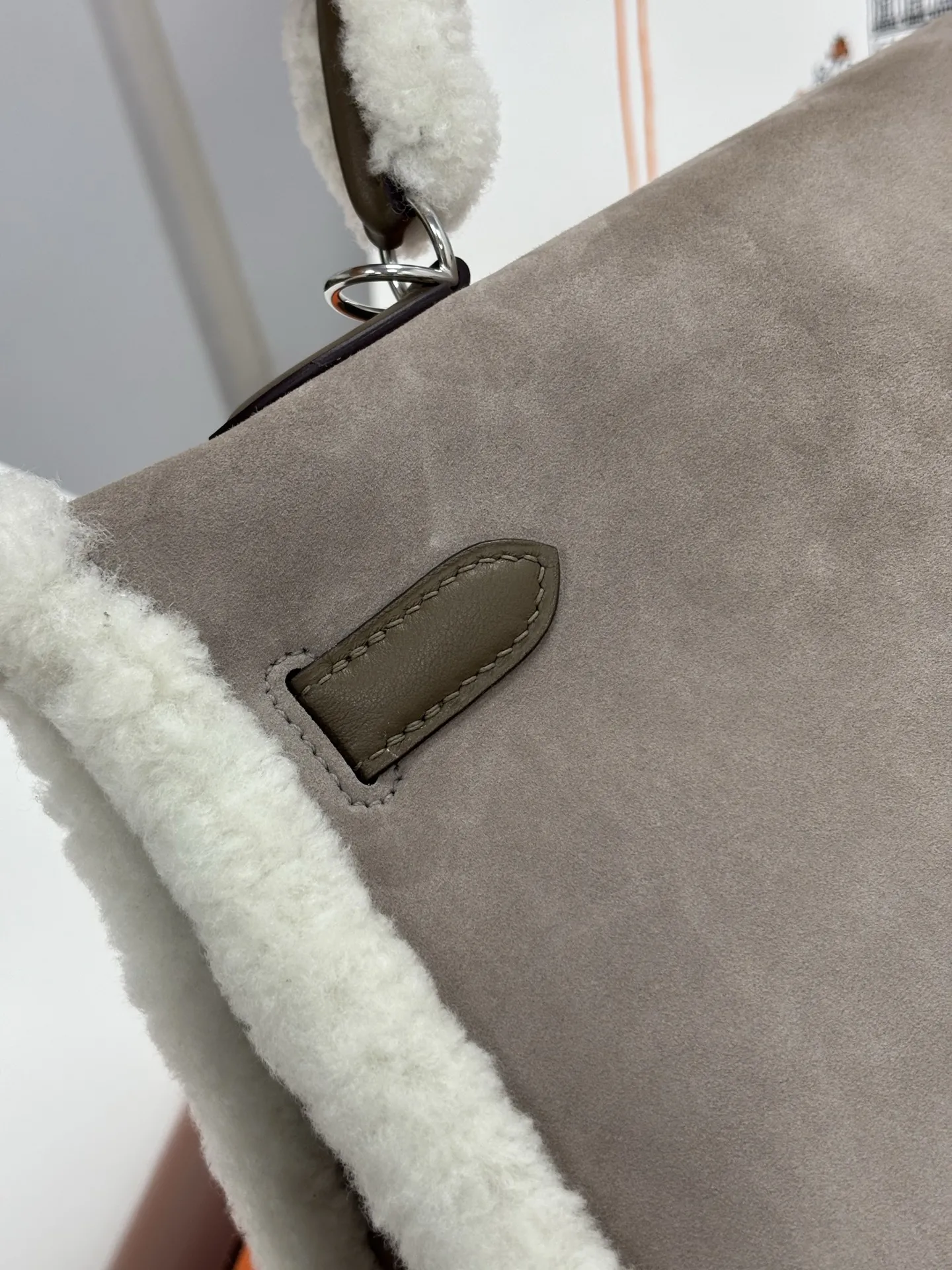 Herm??s Teddy Kelly 20 Gris Caillou and Etoupe Swift Palladium Hardware - 图片 8