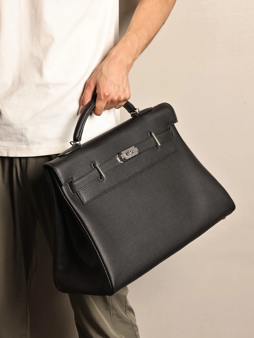 Herm??s Kelly 42 Maxi Plomb Togo Palladium Hardware - 图片 2