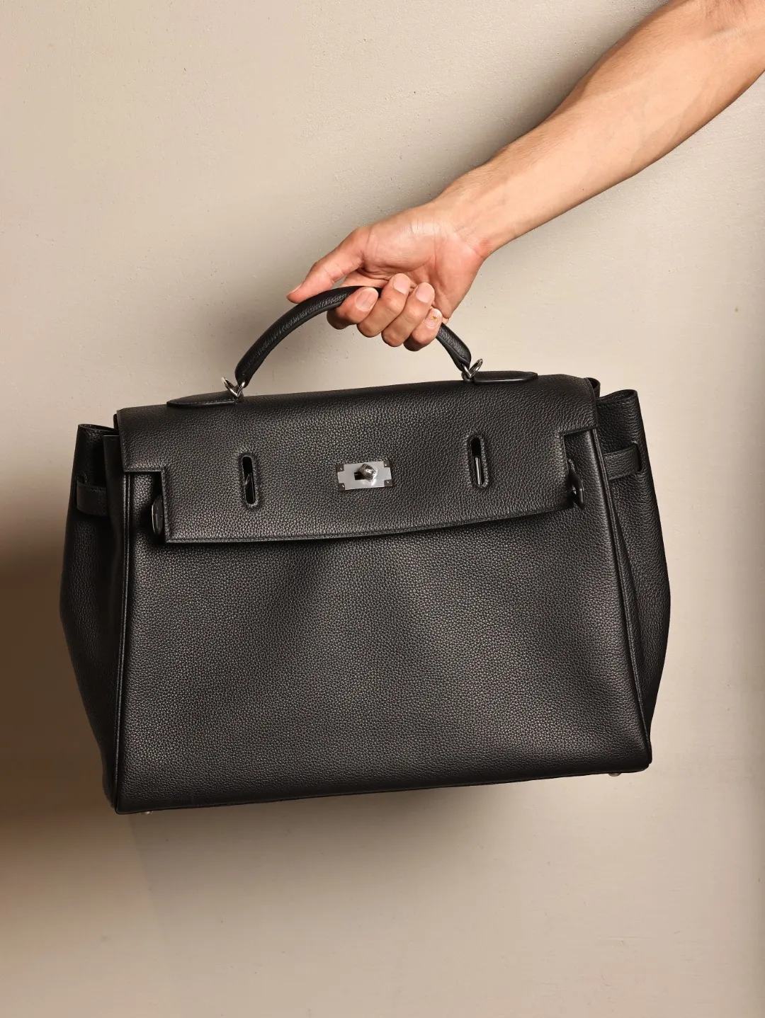 Herm??s Kelly 42 Maxi Plomb Togo Palladium Hardware - 图片 5