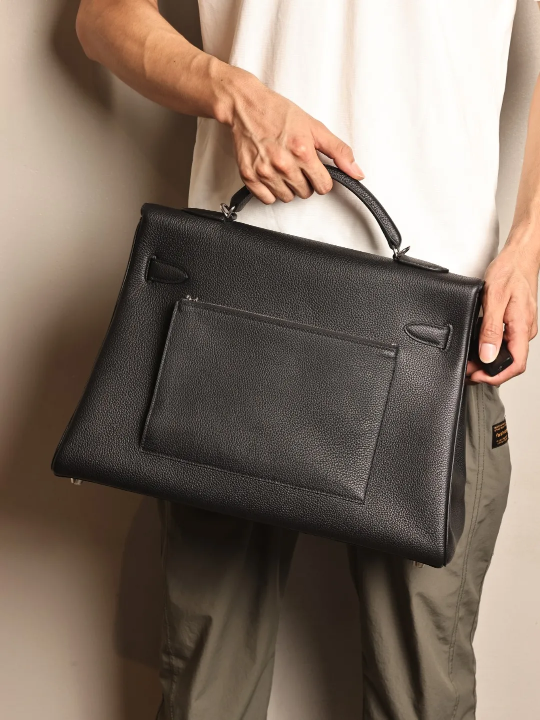 Herm??s Kelly 42 Maxi Plomb Togo Palladium Hardware - 图片 4