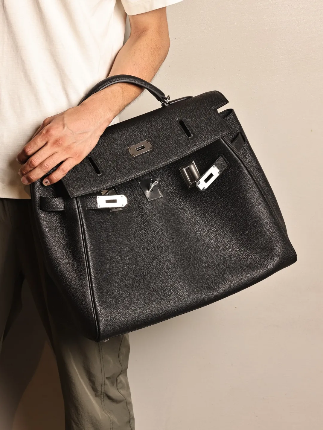 Herm??s Kelly 42 Maxi Plomb Togo Palladium Hardware - 图片 7
