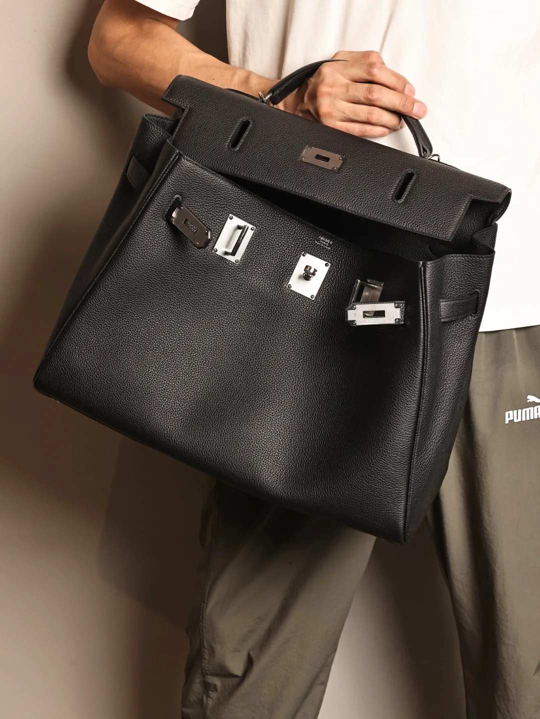 Herm??s Kelly 42 Maxi Plomb Togo Palladium Hardware - 图片 9